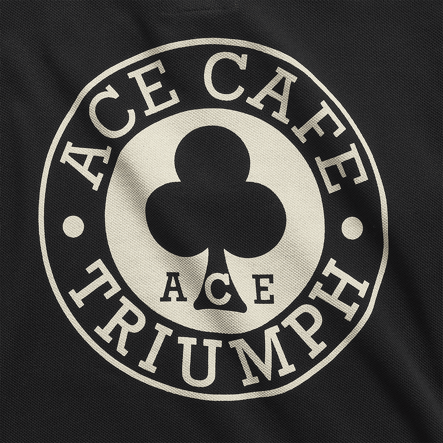 Official Triumph x Ace Cafe Quarter Zip Logo Sweatshirt in Black